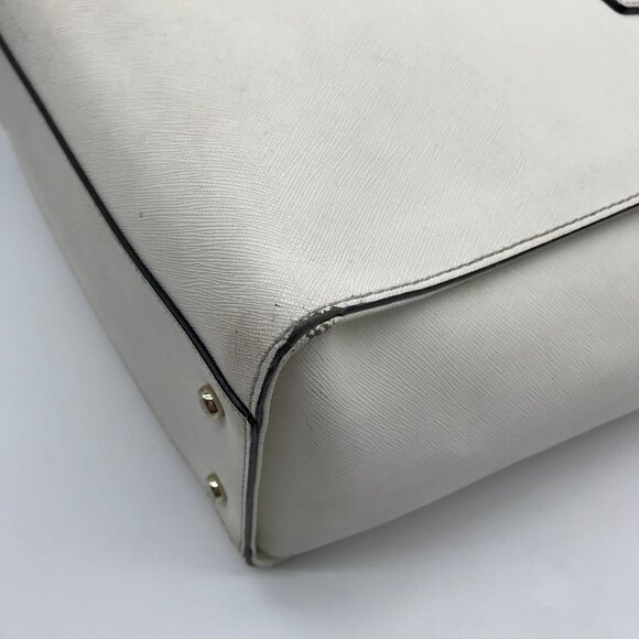 Kate Spade White Saffiano Leather Large Cedar Street Hayden Convertible Satchel - Picture 8 of 11